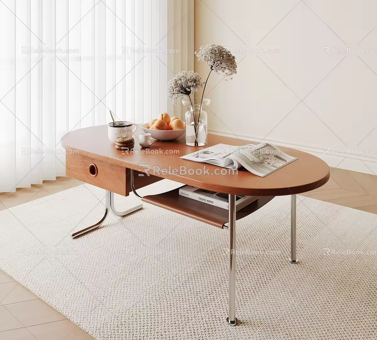 Middle Ancient Style Coffee Table 3d model