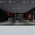 Modern Specialty Store Interior Design with Display Shelves and Ambient Lighting