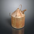 Vintage Copper Daily Electrical Appliance With Metal Handle And Classic Spout Design