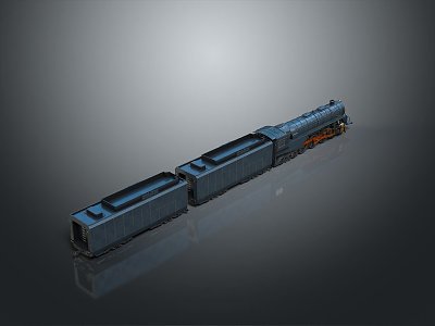 Modern train vehicle carrier realistic 3d model