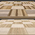 Elegant Patterned Wooden Flooring With Various Wood Tones And Interlocking Design Texture