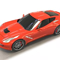 Red Sports Car With Streamlined Design Black Roof And Shiny Alloy Wheels