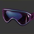 Modern Stylish Ski Goggles with Teal Frame Reflective Lenses and Black Strap