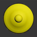 Decorative Glass Storage Jar With Yellow Lid And Colorful Flower Patterns