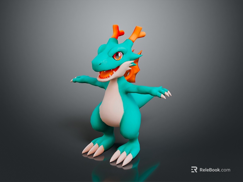 Little Dragon Baby Dragon Cartoon Dragon Cartoon Characters Cartoon Animals Cartoon Small Animals Game Characters Virtual Characters texture