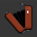 Red Portable Household Storage Utility Case With Black Accents And Durable Design