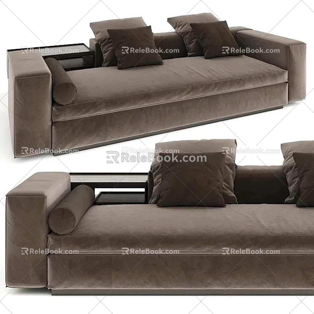 minotti simple sofa 3d model