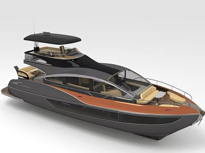 Luxury Modern Yacht With Sleek Exterior And Decks 3d model