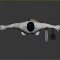 3D Model Man Wearing Beret With Utility Belt Toolbag Arms Outstretched With Tools On Floor