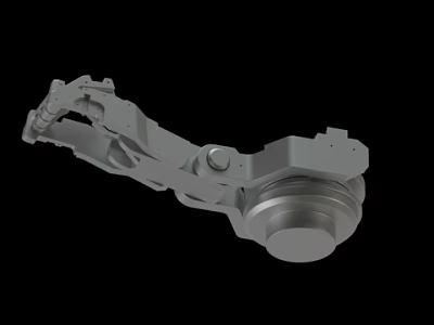 3D Rendered Metal Mechanical Part With Joints Holes And Circular Base 3d model