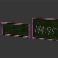 Two Green Wooden Framed Blackboards On Reflective Surface With Numbers 14475