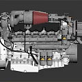 modern engine marine engine racing engine 3d model