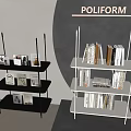 Books Book Floor Bookshelf Solid Wood Bookshelf Storage Rack 3d model
