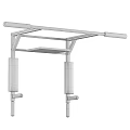 Multifunctional Sports Equipment With Pull Up Bar Ab Bench Brown Leather Seat Black Metal Frame