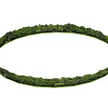 Lush Arbor Trees Creating Circular Natural Landscape With Green Grass And Foliage