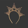 Golden Headband Fashion Accessory With Radiant Decorative Design For Elegant Look