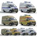 Functional Ambulance Vehicles in Various Colors With Emergency Lights And Design