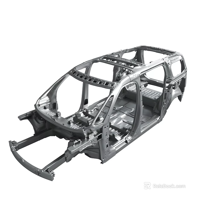 Automobile Frame Metal Structure For Vehicle Body Chassis Components And Parts 3d model 
