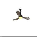 Modern Ceiling Fan Light With Wooden Blades And Different Colored Bases For Home Interior