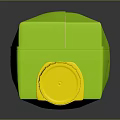 Green Beverage Carton With Yellow Cap And Pour Spout Design For Drinks