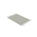 Square Rug With Grid Pattern Fringe Edges And Plush Light Texture 3d model