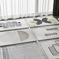Modern Square Carpet 3d model