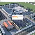 Modern Industrial Plant Design With Rooftop Solar Panels And Multiple Buildings