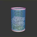 Metal Mesh Kitchen Ice Container With Perforated Design For Chilling Drinks 3d model