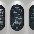 Vintage Billiard Hall Club Interior Decorative Blueprint Style Wall Art