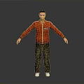 Man in Red Jacket with Dark Pants and White Shoes Standing with Arms Outstretched