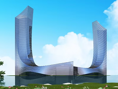 Modern Hotel Architecture Hotel 3d model