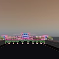 Chinese style corridor bridge Chinese style ancient building corridor bridge pavilion corridor Chinese style corridor Chinese style bridge 3d model