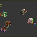 Different Colored Heavy Duty Trucks With Various Designs And Styles