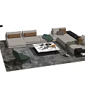 Modern Sofa Coffee Table Combination Sofa Coffee Table 3d model