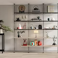 New Chinese-style Ornaments Combination Bookshelf 3d model