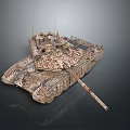 Advanced Military Tank With Camouflage Pattern Long Barrel And Heavy Armor