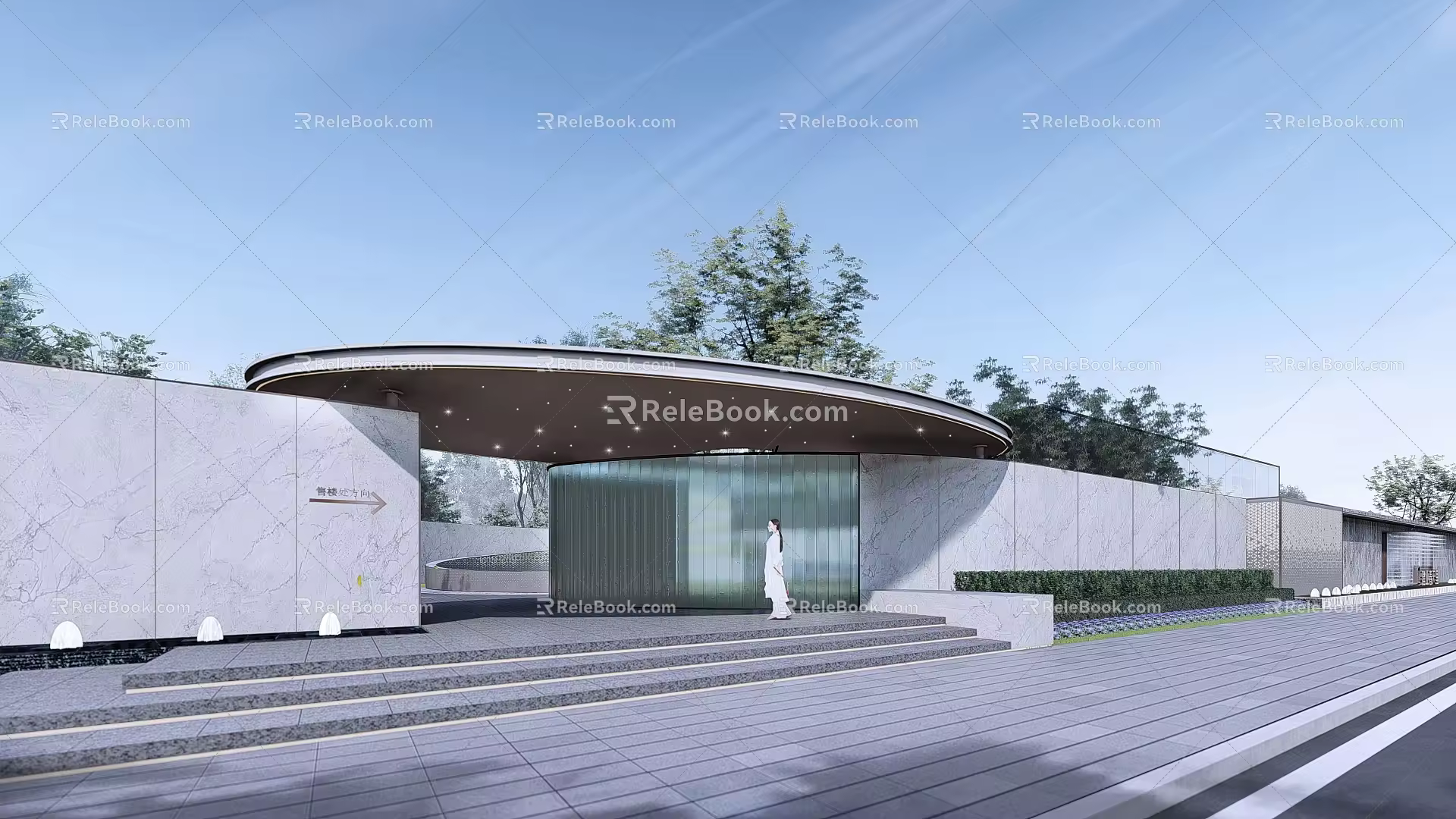 Modern Gate Demonstration Area Entrance Gate Building District Entrance Gate Building 3d model