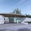 Modern Gate Demonstration Area Entrance Gate Building District Entrance Gate Building 3d model
