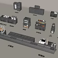 Commercial Kitchen Layout With Prep Stations Dish Collection Counter Storage And Equipment