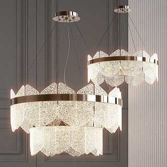 Light Luxury Crystal Chandelier 3d model