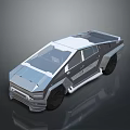 Futuristic 3D Car Model With Geometric Design Sleek Exterior And Transparent Windows
