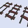 Multiple Wooden Sleeper Metal Rail Track Sections Arranged Neatly in Rows