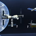 lunar exploration vehicle space station shenzhou spacecraft 3d model