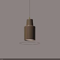 Modern Minimalist Wooden Hanging Pendant Light With Sleek Cylindrical Design And Metal Accent