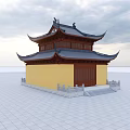 Chinese Temple Daxiong Hall 3d model