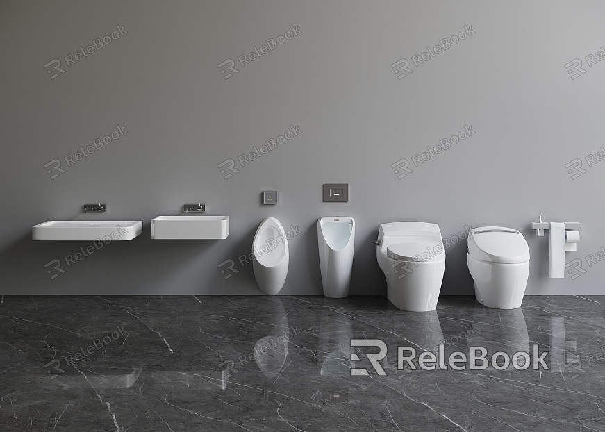 Modern toilet basin toilet combination model