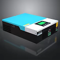 Blue And White Electronic Inverter Device With Green Display And Control Buttons
