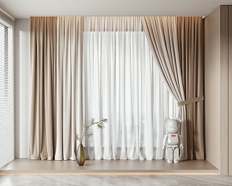 Modern Curtains 3d model