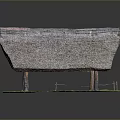 Traditional Thatched Roof Building With Wooden Pillars And Grass Ground