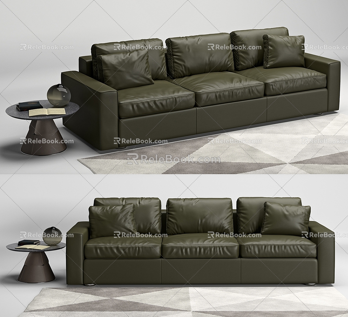 Casual Sofa Combination Casual Sofa Living Room Sofa Multi-Person Sofa Pillow Pillow Home Furniture Simple 3d model